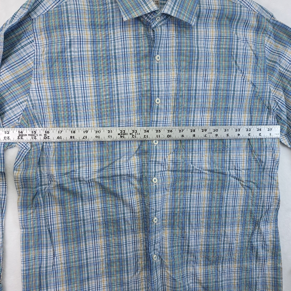 Peter Millar Crown Button Up Long Sleeve Plaid Shirt 100% Cotton Mens Size XL - Picture 3 of 6
